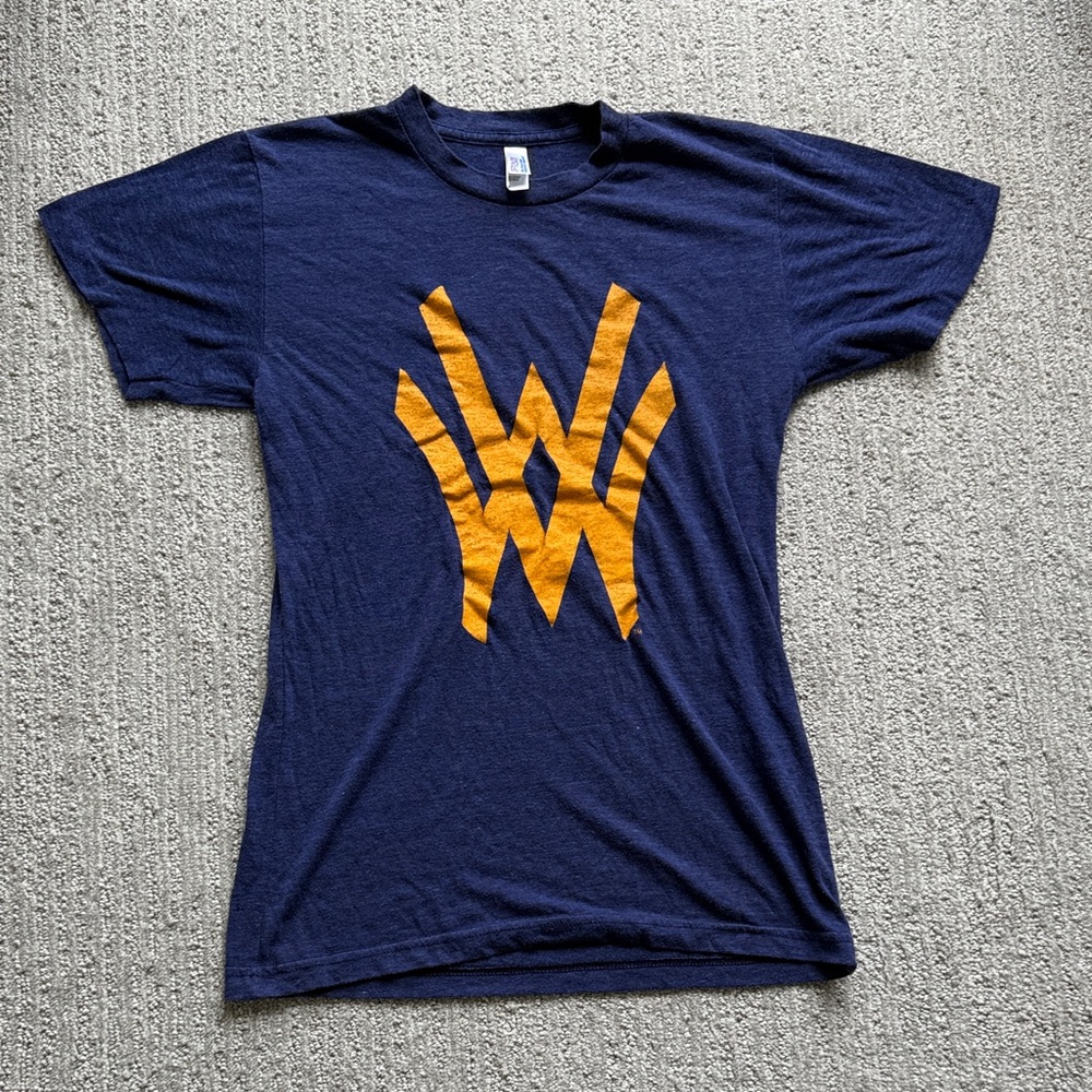 WVU American Apparel Distressed Tee